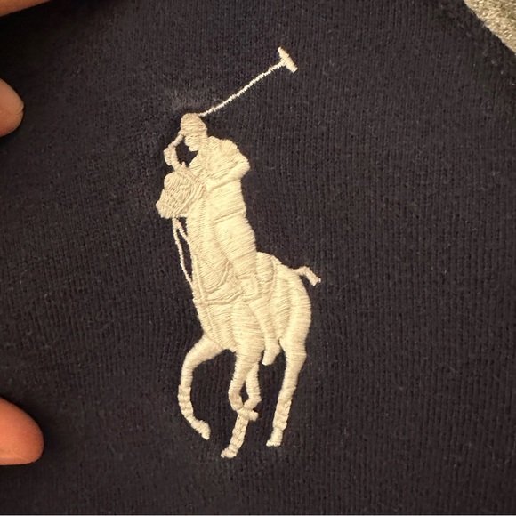 Polo by Ralph Lauren Kids Hoodie in Navy and Gray - Picture 3 of 5